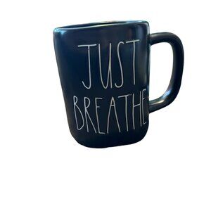 Rae Dunn‎ Artisan Collection "Just Breathe" Black Ceramic Mug